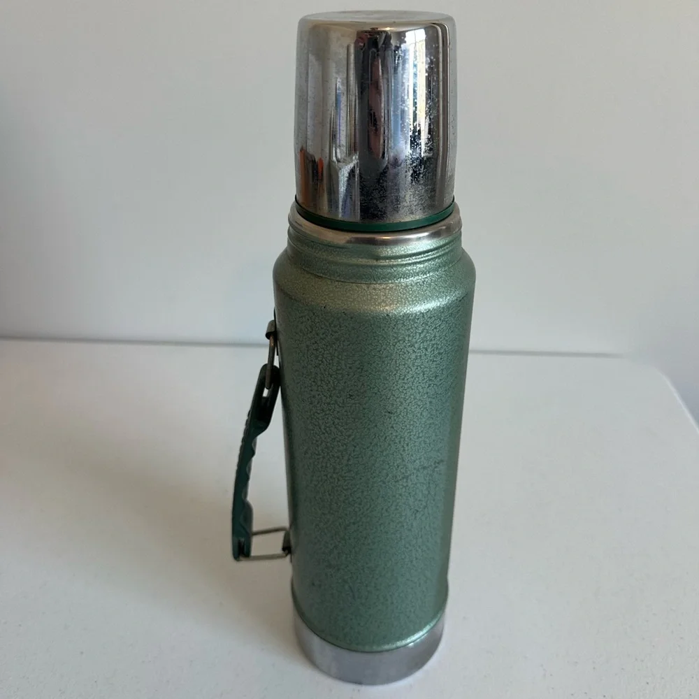 Vintage Aladdin‎ Stanley Green Quart Size Thermos - Picture 2 of 10